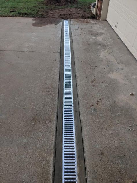 Driveway Drainage Solutions, Driveway Drain, Moore Oklahoma, Storm Water Drain, French Drain Installation, French Drains, Surface Drainage, Drain Design, Lawton Oklahoma