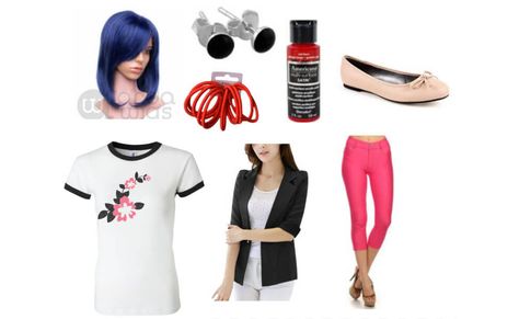 Marinette Dupain-Cheng Costume in Miraculous Ladybug Miraculous Outfits, Ladybug Toys, Miraculous Costume, Ladybug Cosplay, Miraculous Ladybug Costume, Miraculous Ladybug Toys, Light Pink Purse, Ladybug Outfits, Pink Ballet Shoes