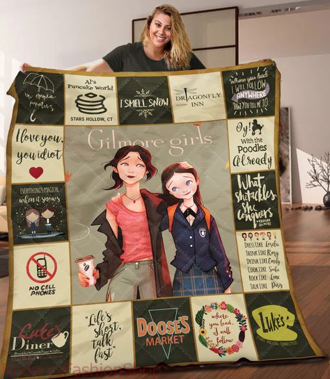 Gilmore Girls Poster, Stars Hollow Connecticut, Gilmore Girl, Blanket Quilt, Family Birthday, Summer Camping, Girl Posters, Girls Quilts, Panel Quilts