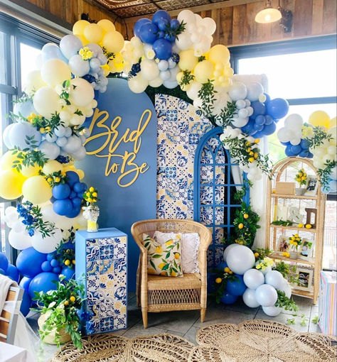 Royal Blue Yellow Lemon Balloon Garland Arch Kit with 142pcs Latex Balloons for Summer Anniversary Birthday Wedding Graduation Office Party DIY Decoration #ad #babyshower #yellowandbluebabyshower #lemonbabyshower #balloons #balloongarland #balloonarch #balloongarland #babyshowerthemes #babyshowerideas #babyshowersupplies #babyshowerdecorations #babyshowertheme #weddingshowertheme #bridalshowertheme #blueandyellow #blueandyellowballoons Italian Bridal Showers, Backyard Gathering, Lemon Themed Bridal Shower, Lemon Cupcake, Italy Amalfi, Italian Theme, Bridal Shower Inspo, Blue Bridal Shower, Yellow Balloons