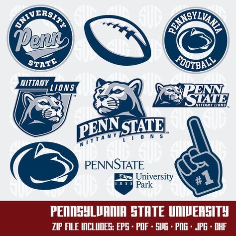 Cricut Screen Printing, Silouette Cameo, Cricket Crafts, Philly Sports, Penn State Football, Pennsylvania State University, Free College, Nittany Lion, Free Svg Files