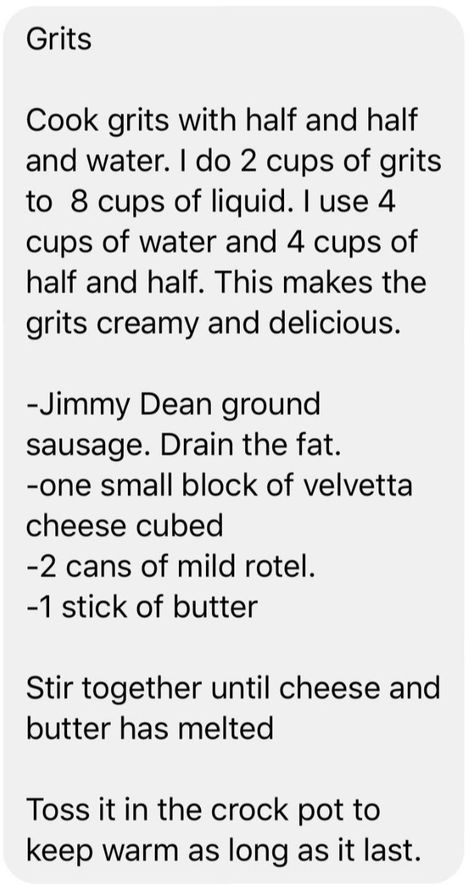 Rotel Sausage Grits Crockpot, Crockpot Cheese Grits, Sausage Grits, Rotel Cheese, Creamy Grits, Cheese Grits, Ground Sausage, Cheese Cubes, Christmas Brunch