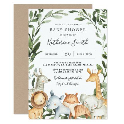 Dinosaur Baby Shower Invitations, Safari Invitations, Farm Baby Shower, Confirmation Invitations, Safari Baby Shower Invitations, Animal Baby Shower Invitations, First Communion Invitations, Animals Baby Shower, Baby Shower Invitation Cards