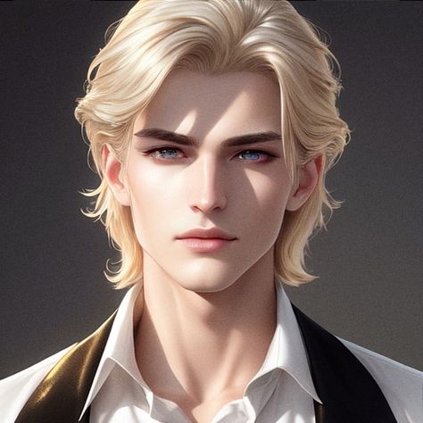 Primordial Gods, Art Breeder, Photography Men, Character Inspiration Male, Blonde Hair Blue Eyes, Blonde Boys, Blonde Guys, Fantasy Male, Character Design Male