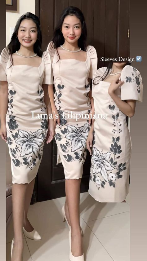 Wedding Sponsors, Filipiniana Outfit, Filipino Attire, Filipiniana Wedding Theme, Normal Fashion, Modern Filipiniana Dress, Filipiniana Wedding, Debut Dresses, Modern Filipiniana