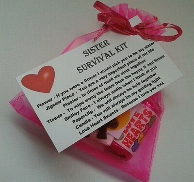 21st Birthday Survival Kit, Sister Survival Kit, Sister Poems Birthday, Retirement Survival Kit, Festival Survival Kit, Birthday Survival Kit, Survival Kit Gifts, Survival Kit For Teachers, Love Heart Sweets