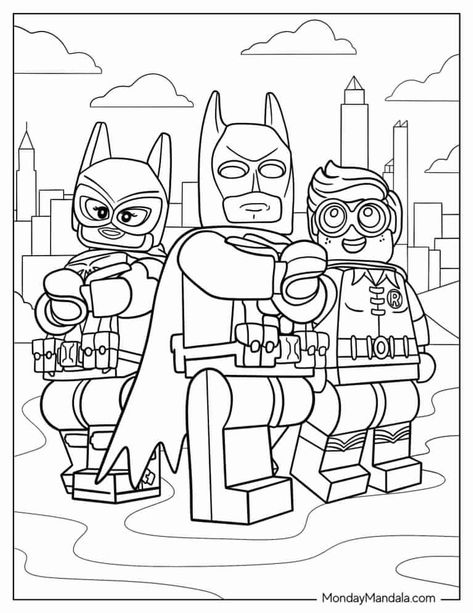 30 Lego Batman Coloring Pages (Free PDF Printables) Lego Coloring Pages Printables Free, Batman Colouring, Lego Batman Figures, Lego Movie Coloring Pages, Batman Crafts, Lego Hulk, Colouring In Pages, Batman Coloring, Hulk Coloring Pages