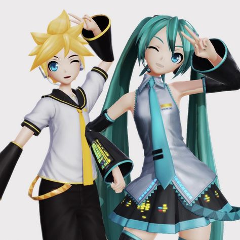 Len And Miku, Miku And Len, Vocaloid Icon, Len Y Rin, Miku Vocaloid, Best Duos, Fluttershy, Project Sekai, Crazy Kids