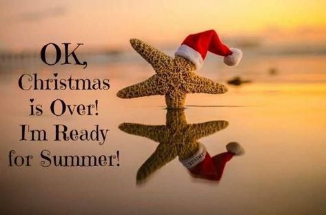 Ok Christmas Is Over I Am Ready For Summer Quote Bon Week End Image, Summer Quote, Florida Christmas, Beachy Christmas, Christmas Is Over, Tropical Christmas, Photos Originales, Beach Christmas, Harry Potter Wallpaper