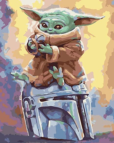 Ipad Backgrounds Aesthetic, Grogu Tattoo, Star Wars Painting, Diy Paint By Numbers, Diy Oils, Oil Color, Stars Wars, Star Wars Pictures, Fantasy Paintings