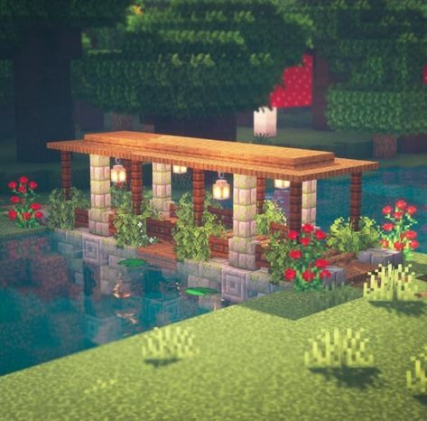 Cute Village Minecraft Ideas, Minecraft Building Ideas Bridges, Bridges In Minecraft Ideas, Cute Mc Bridge, Easy Minecraft Bridge Ideas, Cool Minecraft Bridge Ideas, Minecraft Survival Bridge, Minecraft Village Planning, Minecraft Diagnol Bridge