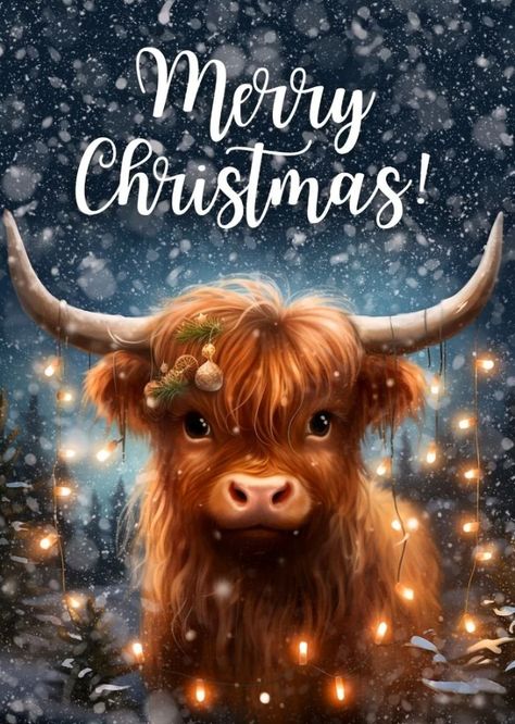 Cow Thanksgiving Wallpaper, Highland Cow Cute Wallpaper, Christmas Cows Wallpaper, Christmas Cow Wallpaper Iphone, Christmas Highland Cow Wallpaper, Highland Cow Christmas Wallpaper, Highland Cow Background Wallpapers, Merry Christmas Cute Pictures, Christmas Cow Pictures