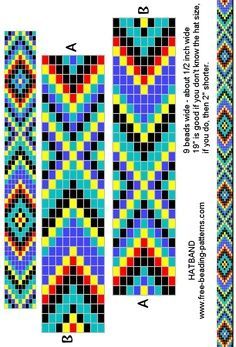 Free Native Bead Loom Patterns | Free Native American Beading Patterns | loom beading bracelet pattern Seed Bead Patterns Free, Native American Beadwork Patterns, Native Beading Patterns, Bead Loom Designs, Loom Jewelry, Bead Loom Pattern, Loom Bracelet Patterns, Motifs Perler, Beading Patterns Free