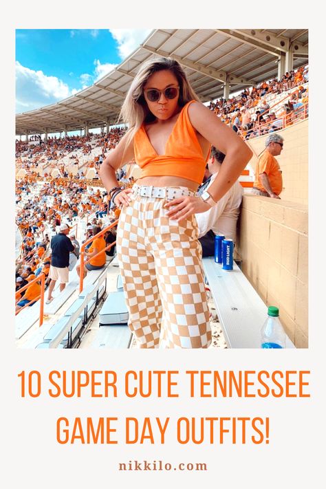 Tennessee Football Outfits, Tennessee Vols Game Day Outfits, Vols Gameday Outfit, Tennessee Game Day Outfit, Tennessee Vs Florida, Ut Outfits, Outfits With High Tops, Orange Shirt Outfit, Tennessee Game Day