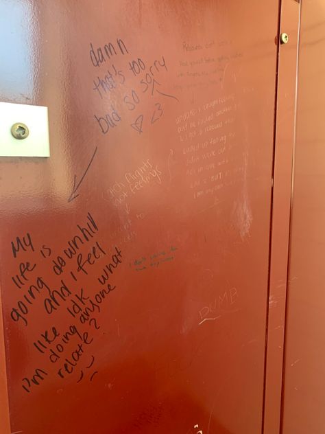 Writing On Bathroom Stalls, Graffiti Messages, Bathroom Stall Graffiti, Bathroom Writing, Writing Graffiti, Period Poverty, Poems Art, Bathroom Stall, Wall Writing