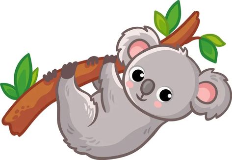 With koala in various poses Royalty Free Vector Image Koala Bear Baby, Cute Australian Animals, Koala Tattoo, Koala Craft, Koala Illustration, Koala Drawing, Cute Koala Bear, Bear Vector, Background Cute