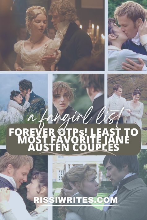 FOREVER OTPs! LEAST TO MOST FAVORITE JANE AUSTEN COUPLES. A LIST OF FAVORITE #JANEAUSTEN COUPLES. JUST BECAUSE. ALL TEXT IS © RISSIWRITES.COM #LIZZYANDDARCY #DARCY #MRDARCY #KNIGHTLEY #MRKNIGHTLEY #EMMA #PERSUASION #FAVORITECOUPLES Charity Wakefield, Rupert Penry Jones, Jennifer Ehle, Jane Austen Movies, Darcy And Elizabeth, Good For Her, Mr Darcy, I Feel Pretty, How To Be Likeable