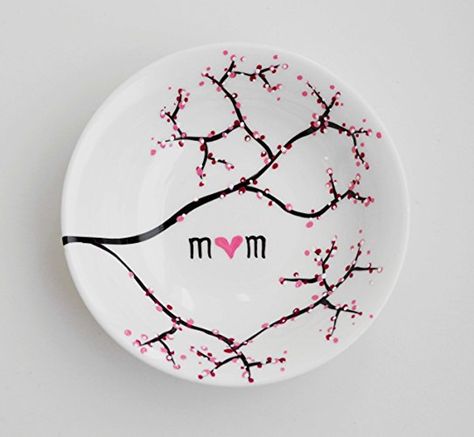 Ring Bowls, Cherry Blossom Jewelry, Branch Jewelry, Mom Jewelry Personalized, Jewelry Bowl, Mothers Day Rings, Blossom Branch, Ring Bowl, Cherry Blossom Branch