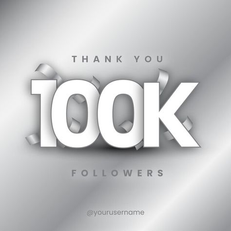 Thank you followers editable vector post... | Premium Vector #Freepik #vector #followers #100k #10000 #1000-followers 100 K Followers, Vector Poster, 1000 Followers, 10k Followers, Bike Lovers, Premium Vector, White Background, Thank You, Bike