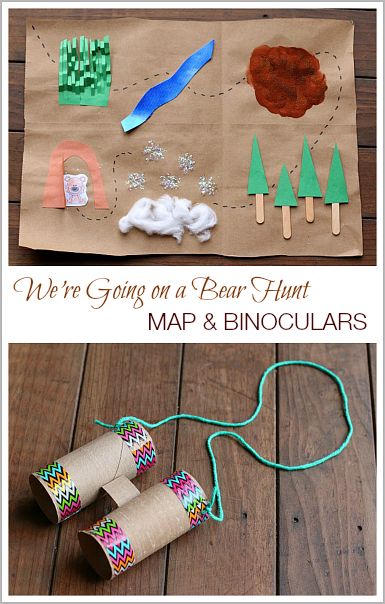 header-2 Binocular Craft, Story Retelling, Going On A Bear Hunt, Bear Hunt, Map Activities, Bear Theme, Teddy Bear Picnic, Aktivitas Montessori, Paper Roll Crafts