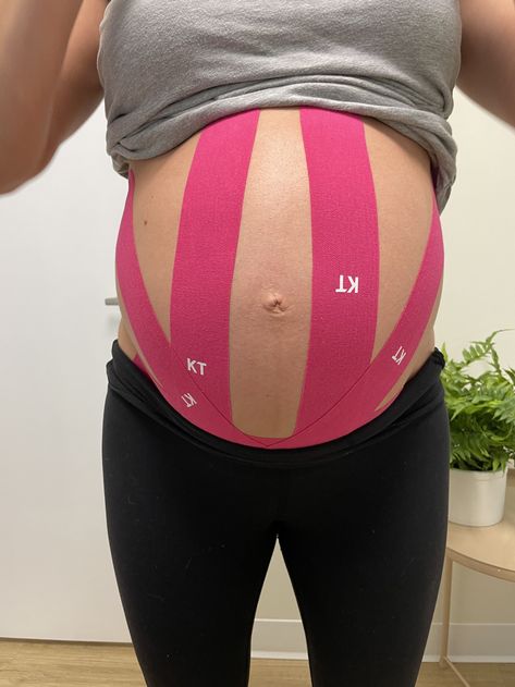 How Do I Kinesio Tape My Pregnant Belly? — Lady Bird PT How To Tape Pregnant Belly, Pregnancy Belly Taping, Taping Pregnant Belly, Belly Taping For Pregnancy, Kt Tape For Pregnant Belly, Kinesiology Taping Pregnancy, Kt Tape Pregnancy, Postpartum Symptoms, Birth Tips