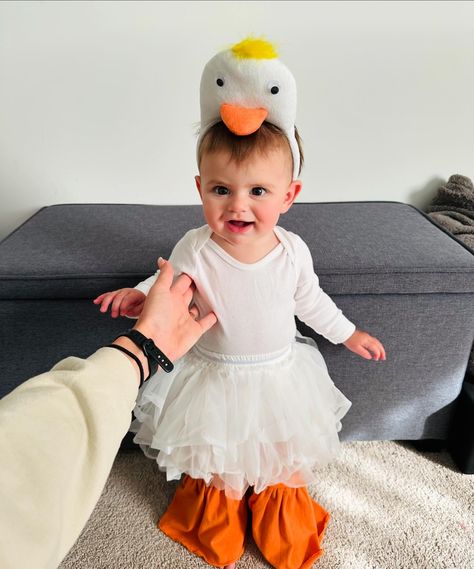 Luci Goosey’s first Halloween 🪿🧡 Not pictured: her adorable goose tail feathers - - - - - - - #babygirl #babiesofinstagram #babyhalloweencostume #babysfirsthalloween #halloweencostume #lucigoosey #momsofinstagram Goose Halloween Costume, Goose Costume, Tail Feathers, Baby Halloween Costumes, First Halloween, Funny Kids, Halloween Costumes, Halloween