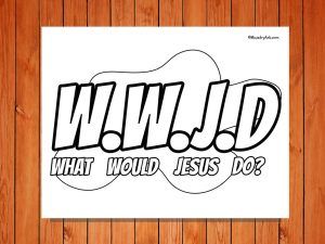 WWJD Printable Coloring Page Awana Crafts, Abc Printable, Sunday School Coloring Pages, Do Crafts, What Would Jesus Do, Bible Activities For Kids, Abc Printables, Sunday School Crafts For Kids, Sunday School Teacher