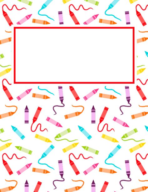 Free printable crayon binder cover template. Download the cover in JPG or PDF format at http://bindercovers.net/download/crayon-binder-cover/ Preschool Binder Covers, School Book Cover Ideas Printable, Book Covers Printable Free, Binder Cover Printable Free, Cute Binder Covers Printables, Printable Binder Cover Templates, Free Binder Covers, Free Printable Binder Covers, Teacher Binder Cover