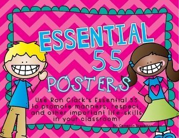 Teach important life skills using Ron Clark's Essential 55! Ron Clark Classroom, Classroom Encouragement, Positive Posters, Ron Clark, Important Life Skills, First Week Activities, Provident Living, Table Number Signs, Building Character