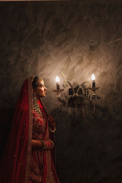 #wedding #indianwedding #bridalportrait #portrait #bride #indianbride #photography #TarjVideoFilms Background For Bride, Indian Bride Photography, Women Poses, Indian Bride Photography Poses, Indian Wedding Poses, Bride Photos Poses, Bride Photos, Lehenga Red, Bridal Photography Poses