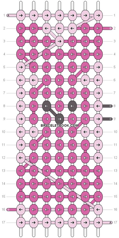 Alpha pattern #20665 | BraceletBook Loom Board, Peeps Easter, Holiday Bracelets, Knit Bracelet, Friendship Bracelets Designs, Diy Jewlery, Diy Friendship Bracelets Patterns, Bunny Art, Friendship Bracelets Diy