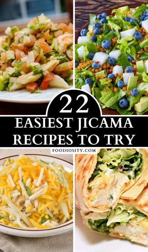 Jicama Citrus Salad, How To Cook Jicama, Recipes With Jicama, Jicama Wraps Recipe, Jicama Salad Recipes, Hungry Root Recipes, Jicama Chips, Jimaca Recipes, Jicama Wraps