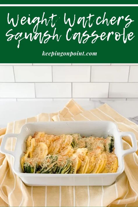 Squash Casserole – Weight Watchers Weight Watchers Zucchini, Summer Produce Recipes, Weight Watchers Casserole, Keeping On Point, Summer Squash Casserole, Yellow Squash Casserole, Zucchini Casserole Recipes, Yellow Squash Recipes, Squash Casserole Recipes