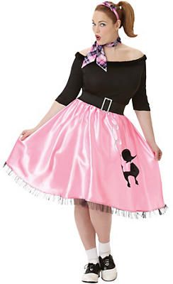 Sock Hop Outfits, Sock Hop Costumes, 50's Costume, Pink Plaid Scarf, 50s Costume, Up Halloween Costumes, Plus Size Halloween Costume, Black And Pink Dress, Plus Size Costumes