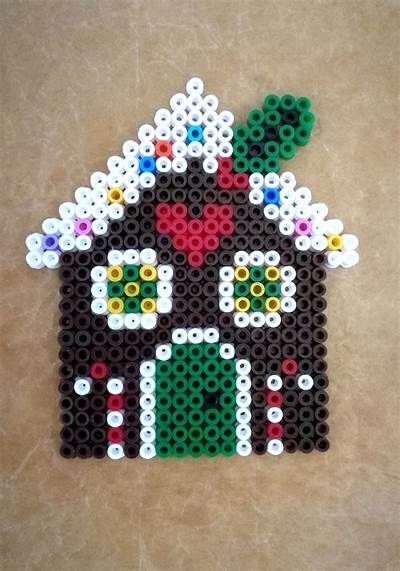 Kuvahaun tulos haulle gingerbread house perler bead graph design ... Gingerbread House Perler Beads, Perler Bead Gingerbread House, Hama Christmas Pattern, Christmas Hama Beads Pattern, Perler Bead House, Christmas Fuse Beads, Hama Beads Patterns Christmas, Hama Bead Christmas, Perler Beads Easy