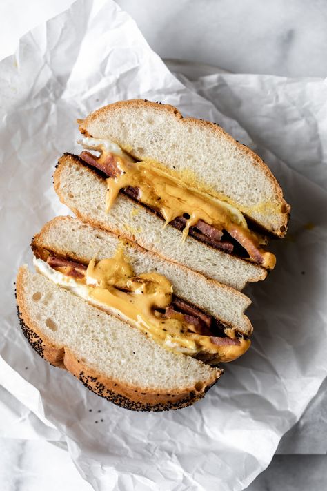 Taylor Ham Egg And Cheese, Kaiser Roll, Taylor Ham, Eggs Cheese Breakfast, Best Breakfast Sandwich, Egg Sandwich Breakfast, Kaiser Rolls, Egg And Cheese Sandwich, Cheese Buns