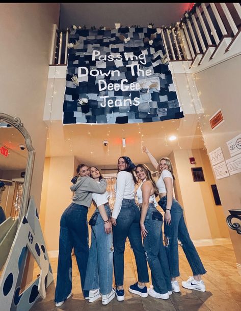 Denim Sorority Theme, Sorority Work Week, Sorority Recruitment Themes, Sorority Themes, Recruitment Themes, Perfect Pic, Sorority Banner, Pocket Full Of Sunshine, Sorority Bid Day