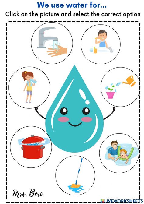 Water Preschool Worksheets, Use Of Water Worksheet, Water Uses Worksheet, Water Crafts For Preschoolers, Uses Of Water Images, Uses Of Water Chart For Kids, Uses Of Water Worksheet For Kindergarten, Importance Of Water For Kids, Uses Of Water Worksheet For Kids