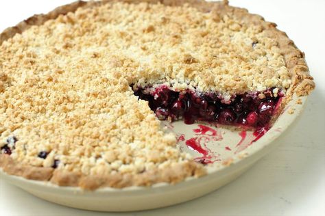 Marionberry Pie Recipe, Saskatoon Pie, Marionberry Pie, Saskatoon Berry, Wet Sand, State Foods, Peach Pie, Pastry Blender, Streusel Topping