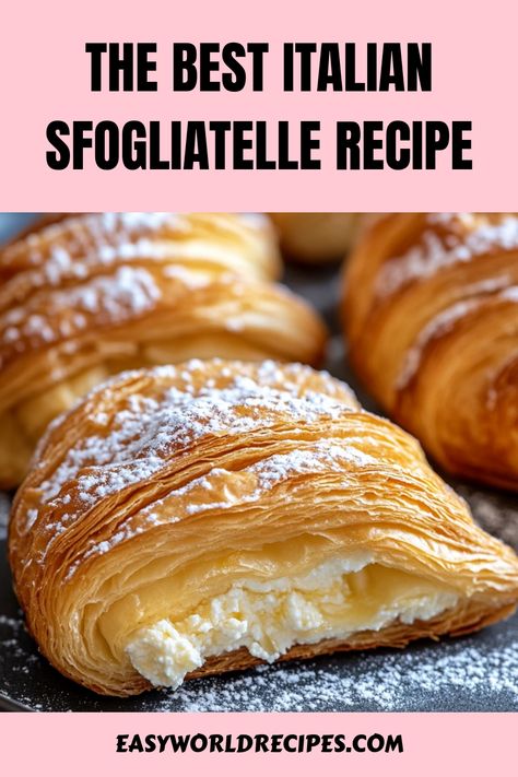 Learn how to make authentic Italian Sfogliatelle, a traditional Neapolitan pastry filled with a ricotta and semolina mixture. Perfect as a dessert treat. Italian Pie Crust, International Baking Recipes, Authentic Italian Dessert Recipes, Italian Sfogliatelle, Traditional Italian Food Recipes, Italian Wedding Foods, Sfogliatelle Recipe, Traditional Italian Recipes, Italian Christmas Desserts