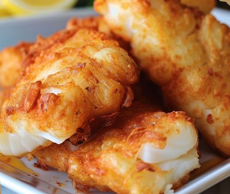 Crispy Batter-Dipped Fish Crispy Fish Batter, Fish Batter, Deviled Eggs Recipe Easy, Fish Dinners, Cod Fish Recipes, Batter Mix, Deep Fried Food, Batter Recipe, Battered Fish