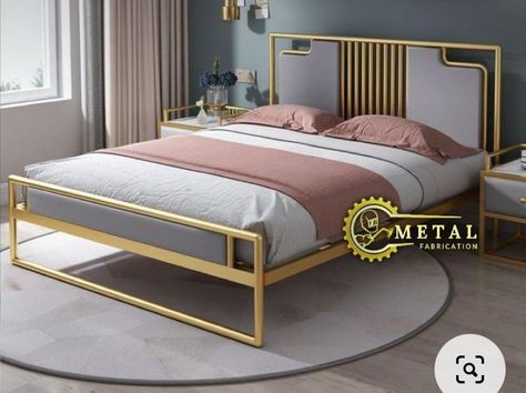 Bed Design Metal Frame, Iron Bed Design Modern, Metal Bed Design Modern, Iron Furniture Design Modern, Steel Bed Design Ideas, Steel Bed Design Modern, Steel Bed Frame Ideas, Iron Bed Frame Bedroom, Iron Beds Bedroom Decorating Ideas