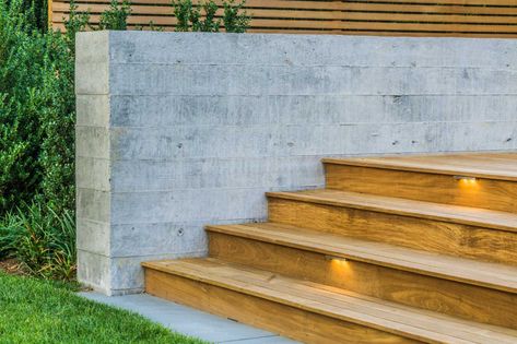 Residence, Cambridge, MA — Kimberly Mercurio Landscape Architecture Formed Concrete Wall, Board Formed Concrete Wall, Formed Concrete, Ipe Deck, Concrete Retaining Wall, Exposed Aggregate Concrete, Stainless Steel Cable Railing, Board Formed Concrete, Concrete Retaining Walls