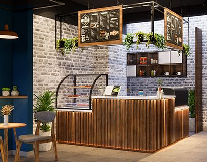 Coffee Shop Entrance Design, Small Coffee Shop Bar Design, Coffee Bar Industrial Design, Cafe Ideas Design Small Spaces, Cafe Interior Design Wood, Coffee Shop Home Decor, Coffee Shop Interior Design Industrial, Drinks Shop Design, Gallery Shop Design