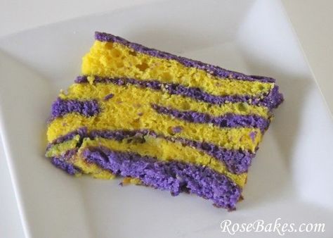 Tiger Stripe Cake, Lsu Desserts, Lsu Cake, Stripe Cake, Pear And Almond Cake, Tiger Cake, Lsu Game, Inside Cake, Striped Cake