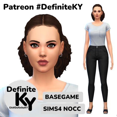 My Sims4 Sims are 100% NOCC/ Mod-Free. ***Download from Patreon or EA gallery #DefiniteKY Sims 4 House Design, Sims 4 Houses, Sims 4 Cas, Sims 4 Clothing, Maxis Match, Sims 4