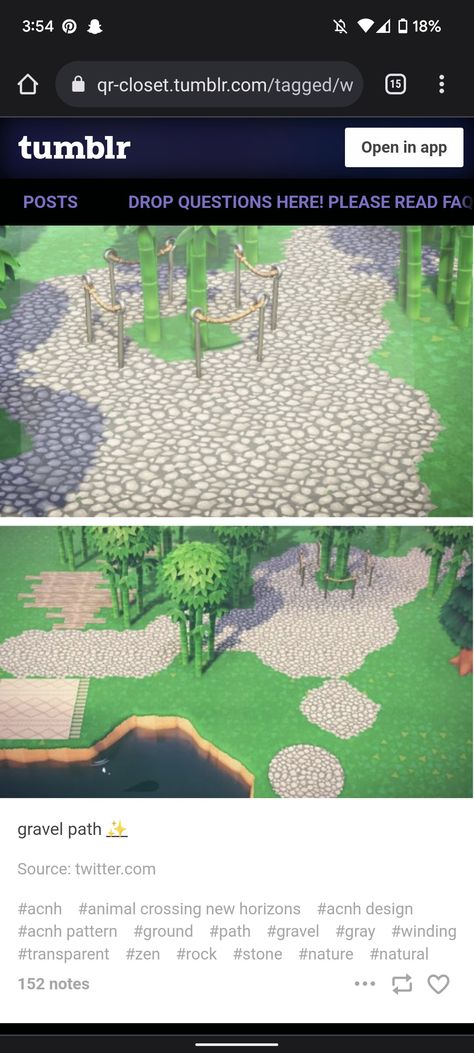 Path Acnh, Gravel Path, Path Design, Acnh Inspo, Gravel Road, Labyrinth, Animal Crossing, Animals, Design