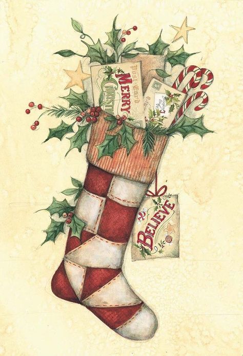 Christmas Stocking Gourmet Hot Chocolate, Vintage Nutcrackers, Toffee Bits, Vintage Christmas Images, Christmas Journal, Poinsettia Flower, Christmas Drawing, Vintage Christmas Cards, Christmas Paintings