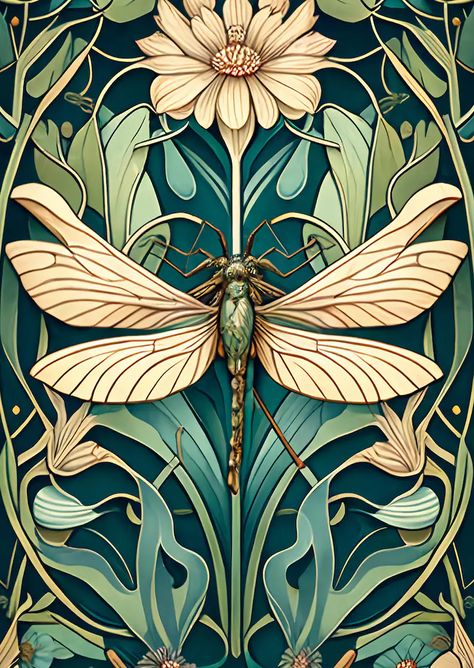 Motifs Art Nouveau, Nouveau Tattoo, Backgrounds Patterns, Motif Art Deco, Art Nouveau Illustration, Art Nouveau Flowers, Art Nouveau Tiles, William Morris Art, Art Deco Art