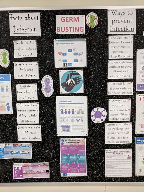 Infection Control Bulletin Board Ideas, Infection Control Activities, Infection Control Nursing, Hep B, Health Bulletin Boards, Bullentin Boards, Health Fair, Infection Prevention, Bulletin Board Ideas